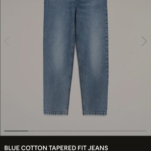 Blue Slim Straight Men's Jeans - Cotton Tapered Fit